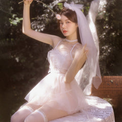 Sexy Role Play Bride Wedding Dress with White Stocking -  Sex Toys & Adult Toys | XtoySmart Canada