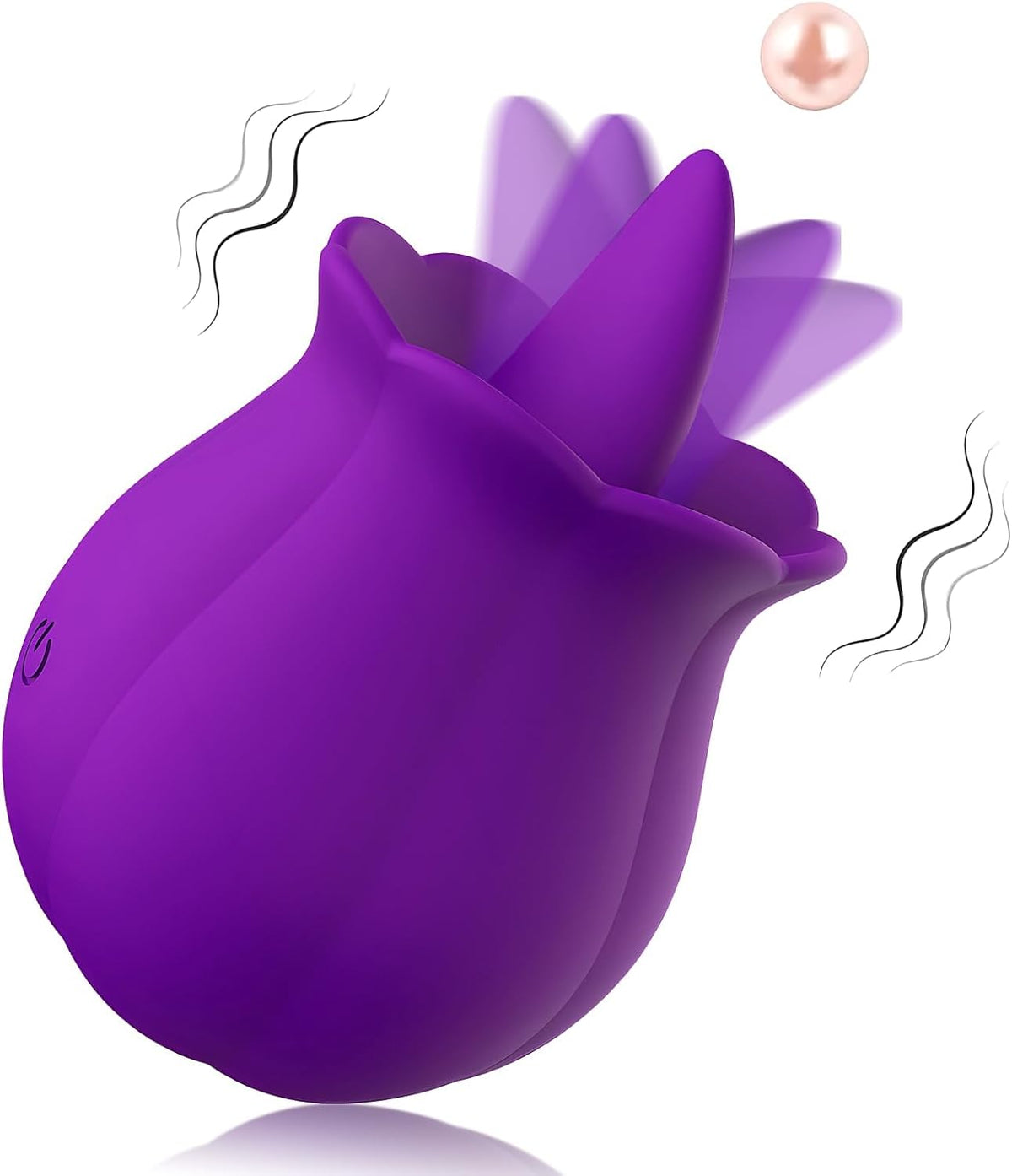 “Touch of Happiness”10-Mode Rose Tongue Licking Vibrator – Rechargeable Waterproof Silicone Pleasure Toy for Women | Pink & Purple