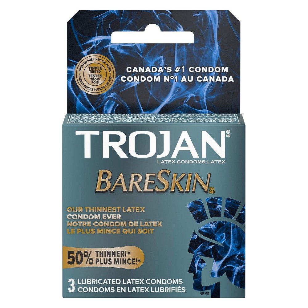 Trojan - BareSkin 润滑避孕套 3 件装