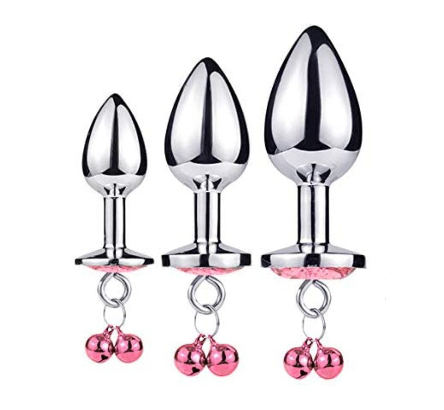Luxury Metal Anal Training Kit - 3 Sizes with Double Bell Design (4 Colors Available)