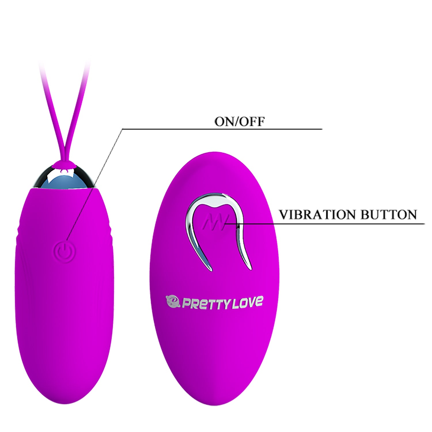 PrettyLove 12 Vibration Functions Wireless Remote Control Vibrating Egg