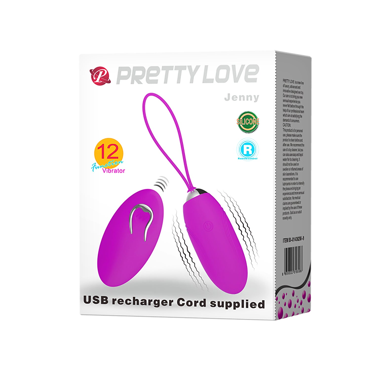 PrettyLove 12 Vibration Functions Wireless Remote Control Vibrating Egg