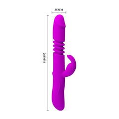 Prettylove Ward 2-1 Rechargeable Rabbit Wand with Rotating & Vibrating Function