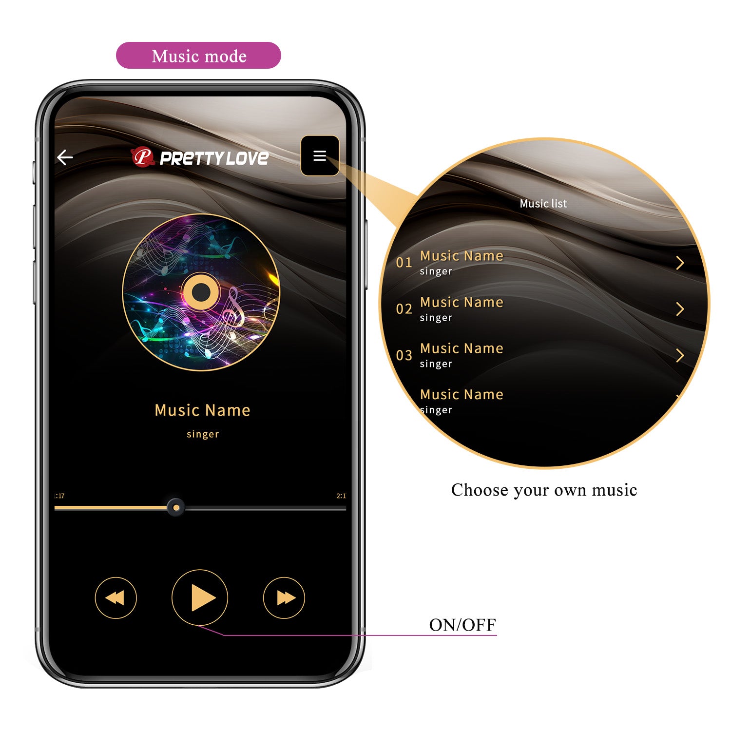 PrettyLove Jayleen 12-Mode with APP Remote Control Discreet Wearable Female Vibrator