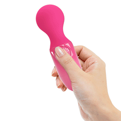 PrettyLove Mini Stick Pink Mini Wand Vibrator | Soft Silicone, Multi-Speed Vibration, Waterproof, USB Rechargeable