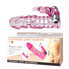 Baile Ultimate Vibrating Penis Sleeve Extender – Stretchy Cage Design with Ball Ring & 10-Speed Clitoral Stimulator