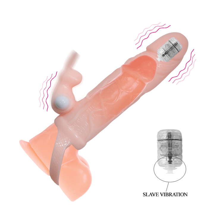 Dual Motors Multi-speed Vibration Penis Extension Sleeve