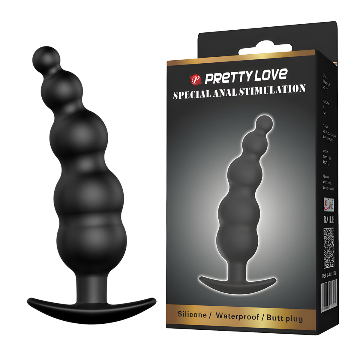 PrettyLove硅胶串珠后庭肛塞