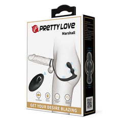 Pretty Love Marshall Remote Control Prostate Massager Vibrator With Cock Ring