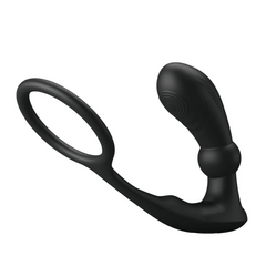 rettyLove Remote Control Vibrating Cock Ring with Butt Plug – 12 Vibration & Thrusting Modes, Silicone, USB Rechargeable