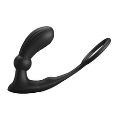rettyLove Remote Control Vibrating Cock Ring with Butt Plug – 12 Vibration & Thrusting Modes, Silicone, USB Rechargeable