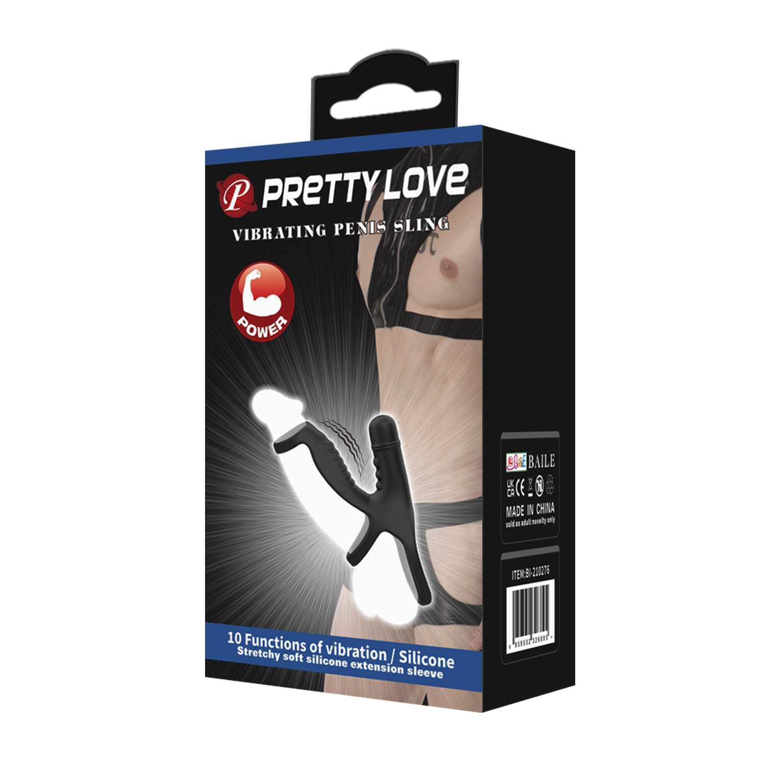 Prettylove Silicone Penis Sleeve Vibrating Cock Ring