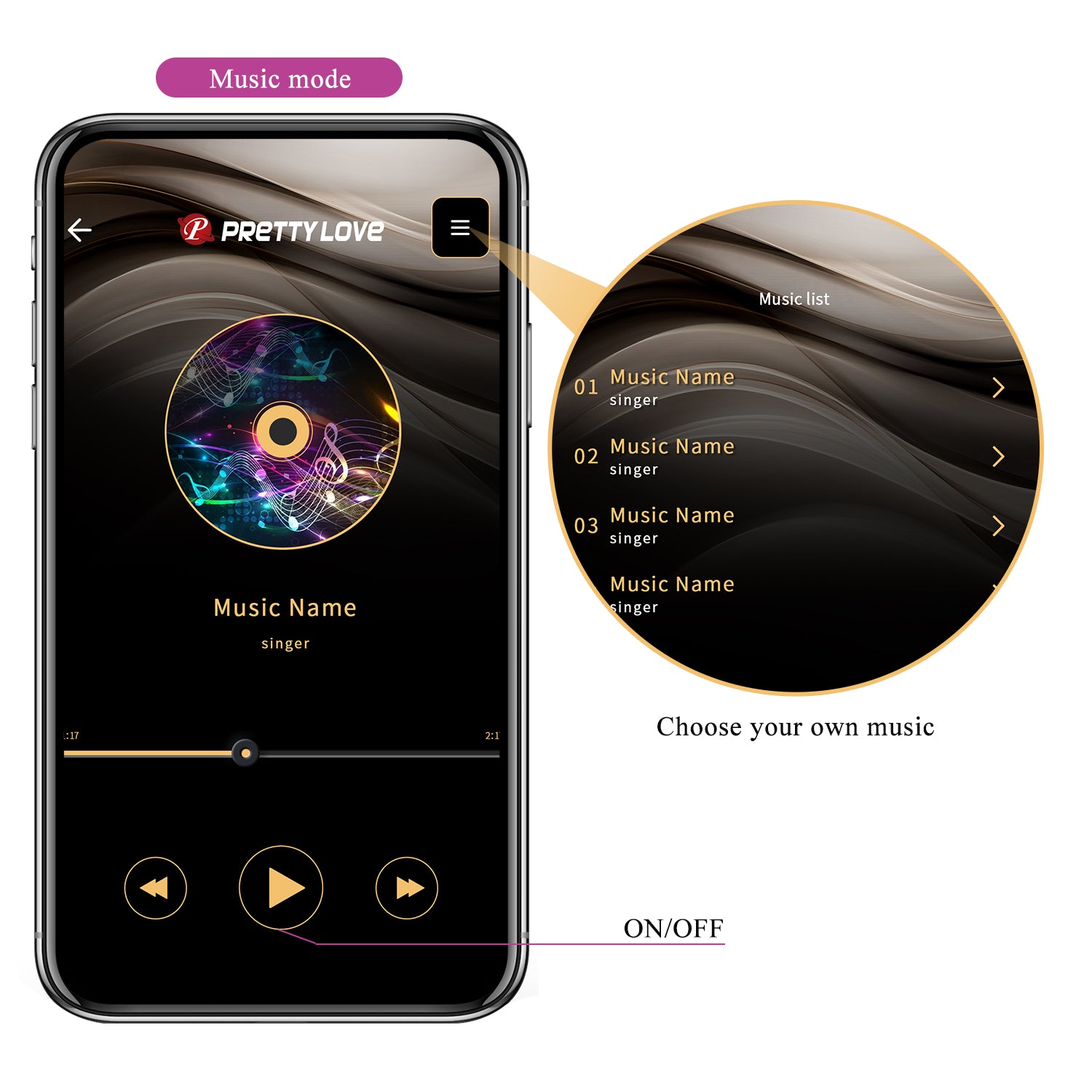 PrettyLove 12-Speed Powerful Vibration Silicone Egg with APP Remote Control