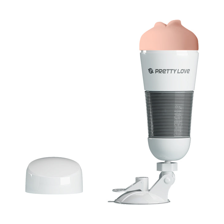 PrettyLove Hedy Vibrating Masturbation Cup with Suction Cup(Oral）