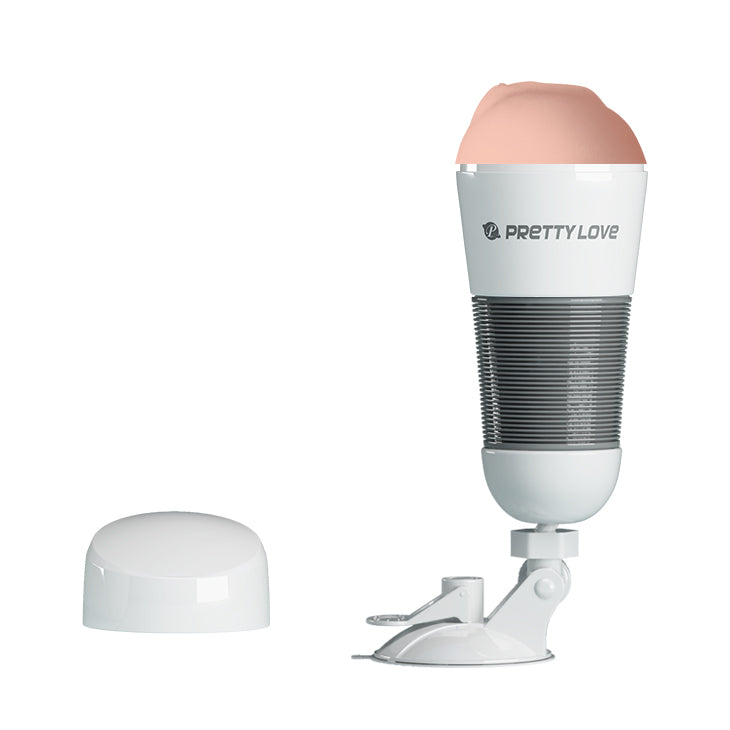 PrettyLove Hedy Vibrating Masturbation Cup with Suction Cup(Vagina）