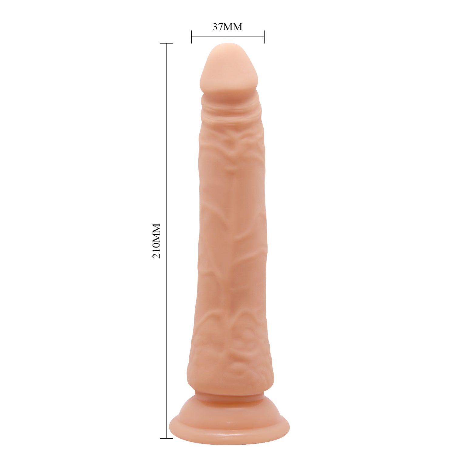 Baile 8.3 Inch Soft Skin Dildo with Suction Cup