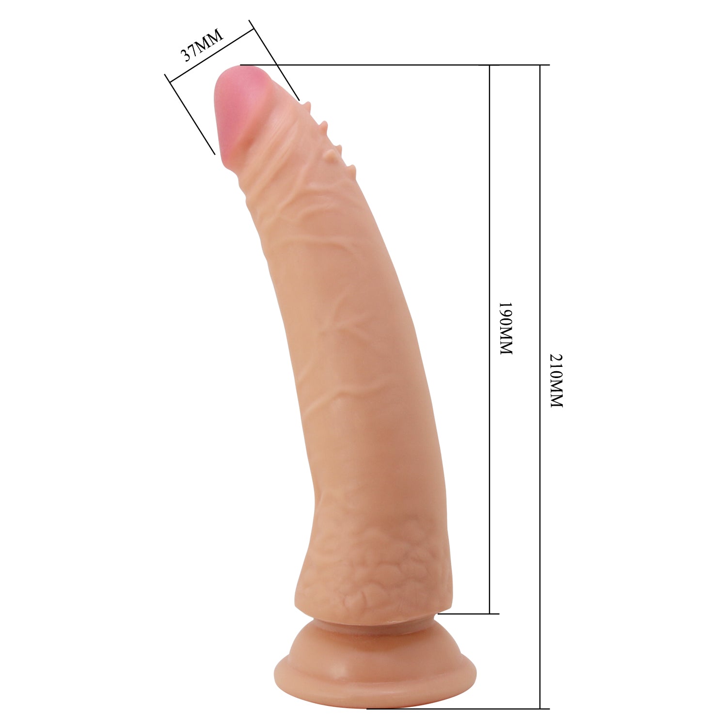 PrettyLove 8.3 Inch Realistic Dildo with Suction Cup