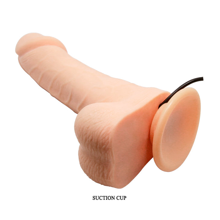 Baile 5.7 Inch Lifelike Vibrating&Rotating Dildo with Suction Cup in Flesh