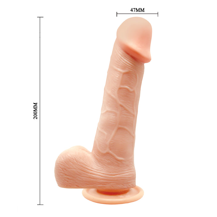 Baile 5.7 Inch Lifelike Vibrating&Rotating Dildo with Suction Cup in Flesh
