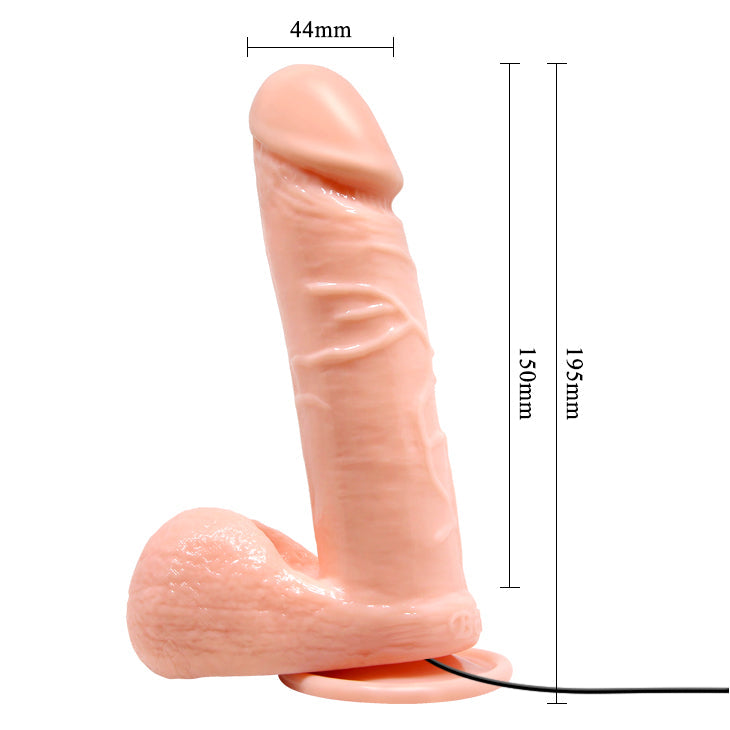 Baile 8" Vibrating Realistic Dildo with Balls -  Sex Toys & Adult Toys | XtoySmart Canada