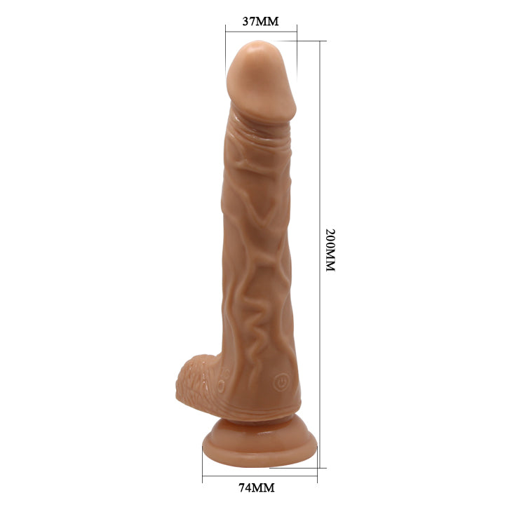Baile 7.8 Inch Vibrating Dildo with 7 Rotating & Thrusting Vibration Functions
