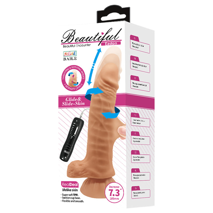 Baile 7.3 Inch Vibrating Dildo with 7 Rotating & Thrusting Vibration Functions