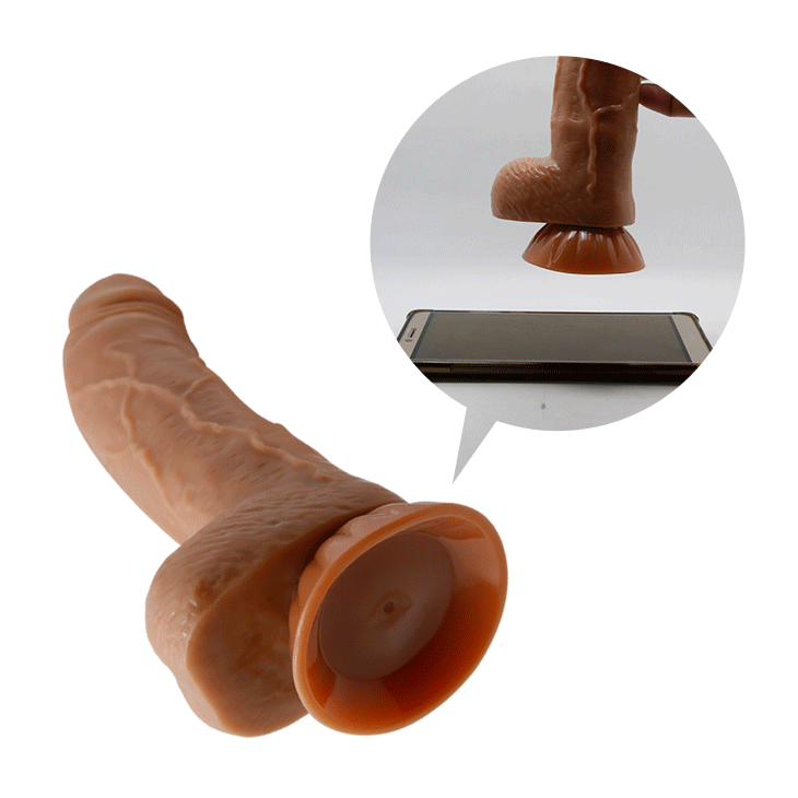 Baile 7.8 Inch Lifelike Dildo With Suction Cup In Brown