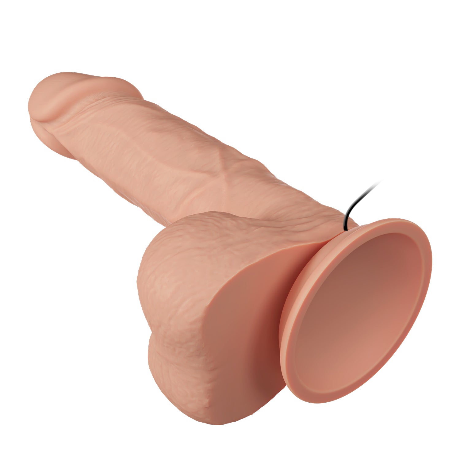 Baile 8.5 Inch Lifelike Vibrating Dildo with Suction Cup in Flesh