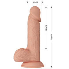 Baile 8.1 Inch Lifelike Dildo With Suction Cup In Flesh