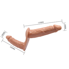 Baile Female Strap-On Double Dildo | TPR Soft Harness | Lesbian Roleplay Fun