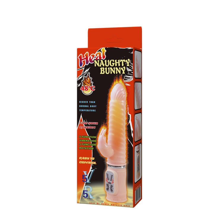 Baile Naughty Bunny 5 Vibration & Rotation Rabbit Vibrator With 48°C Heating Function🔥 -  Sex Toys & Adult Toys | XtoySmart Canada