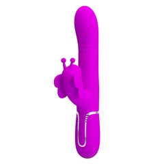 PrettyLove 4-1 Premium Silicone Rechargable Jack Rabbit Vibrator