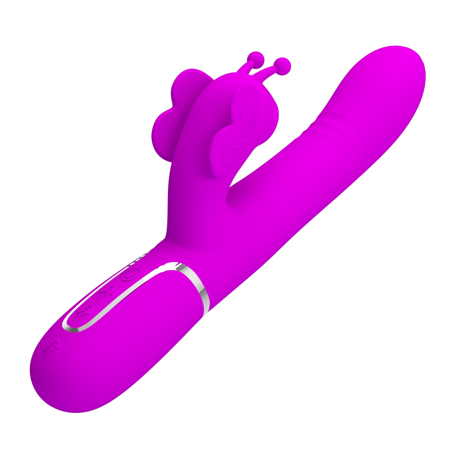 PrettyLove 4-1 Premium Silicone Rechargable Jack Rabbit Vibrator