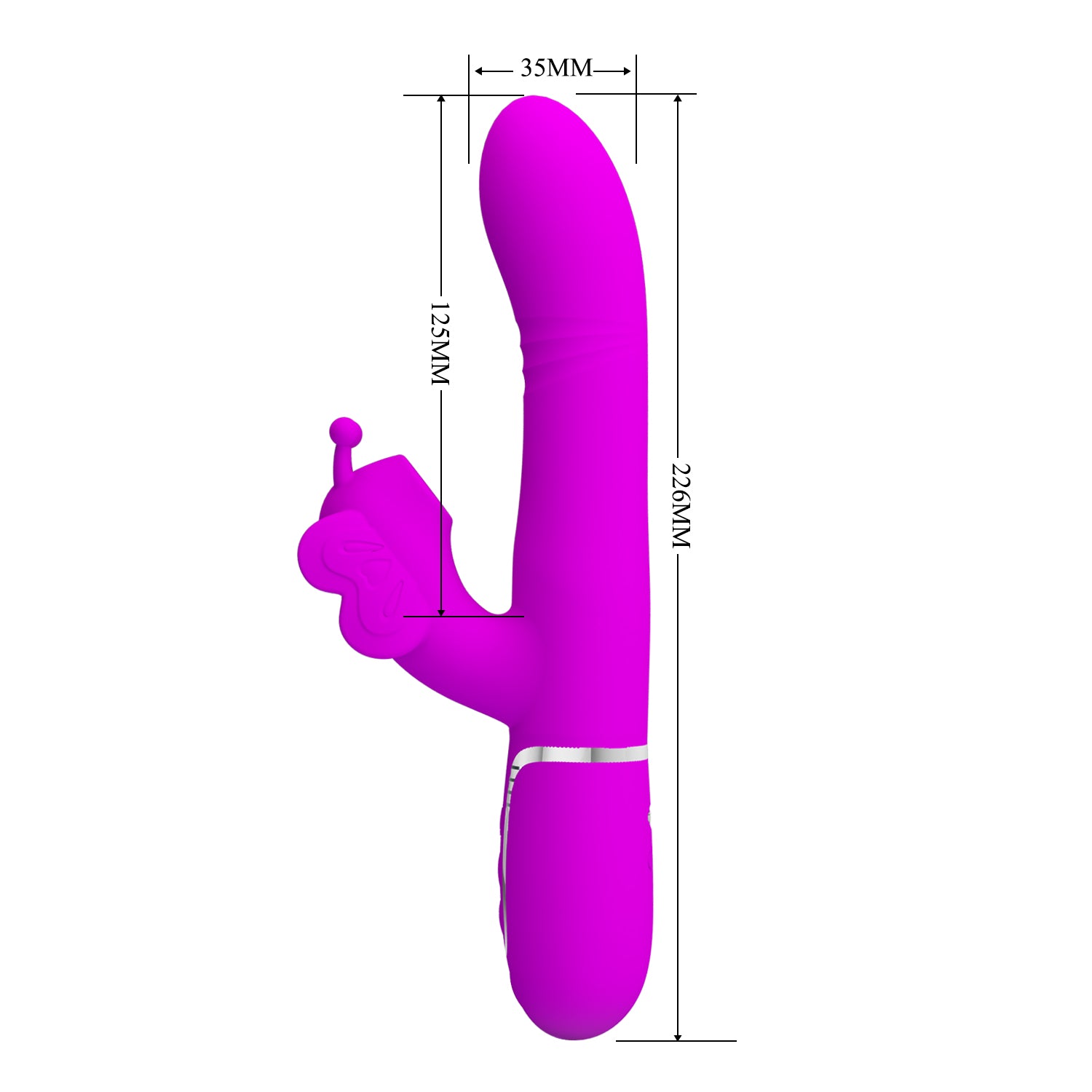 PrettyLove 4-1 Premium Silicone Rechargable Jack Rabbit Vibrator