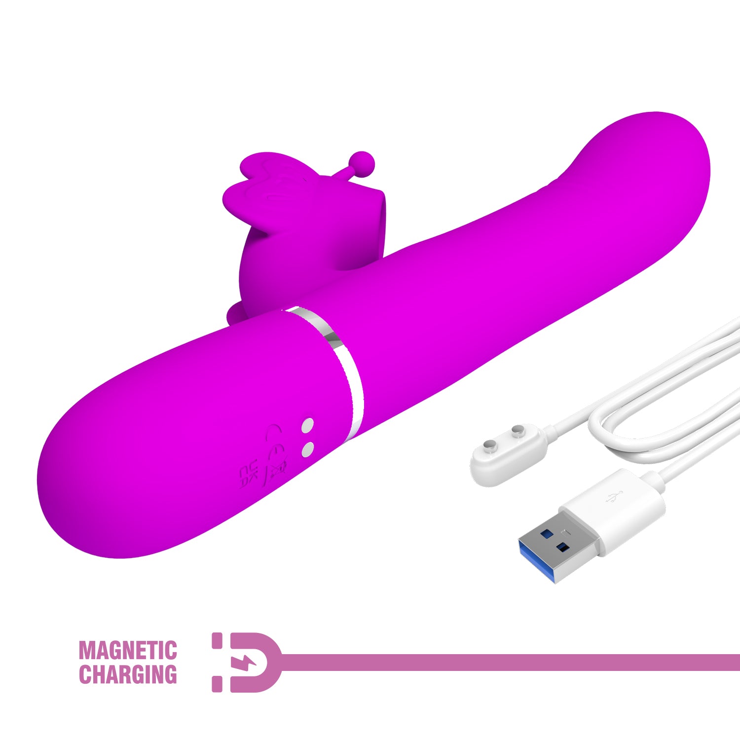 PrettyLove 4-1 Premium Silicone Rechargable Jack Rabbit Vibrator