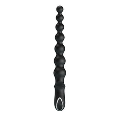 PrettyLove 10-Function Vibrating Anal Toy – Premium Soft Silicone, Flexible Design, Low Noise, Magnetic USB Charging, Classic Black