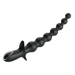 PrettyLove 10-Function Vibrating Anal Toy – Premium Soft Silicone, Flexible Design, Low Noise, Magnetic USB Charging, Classic Black
