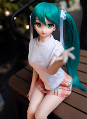 💙 60cm Mini Anime Sex Doll – Full Silicone Body, Poseable & Ultra Cute