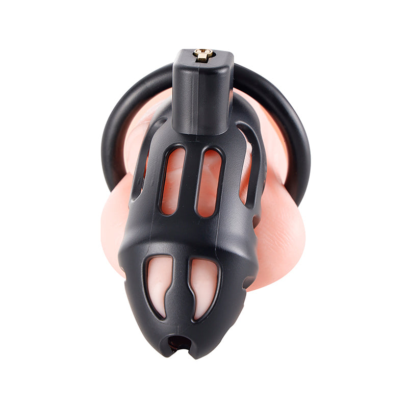 Chastity Cage for Men with 3 Rings - Resin Breathable Birdcage Design, Black, Pink, Purple
