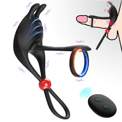 Hgod Remote Control Wearable Male Delay Ring – Wireless, Adjustable, Dual Motor Vibration