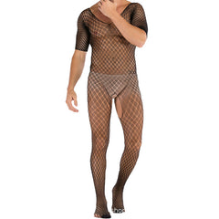 男士透明网袜渔网袜｜超薄镂空开档设计｜性感诱惑风格｜大特价热卖