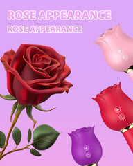 Red Rose Dual-Head Vibrator for Women | 12-Frequency Suction & Tail Vibration