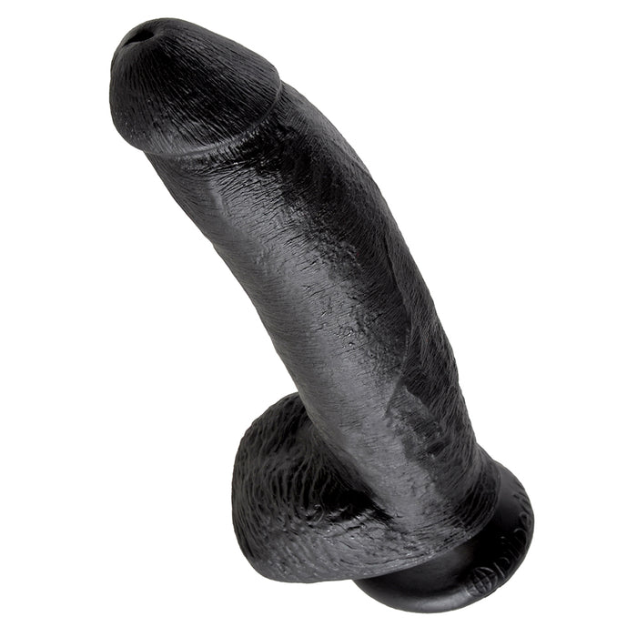 King Cock 9 Inch Cock with Balls in Black