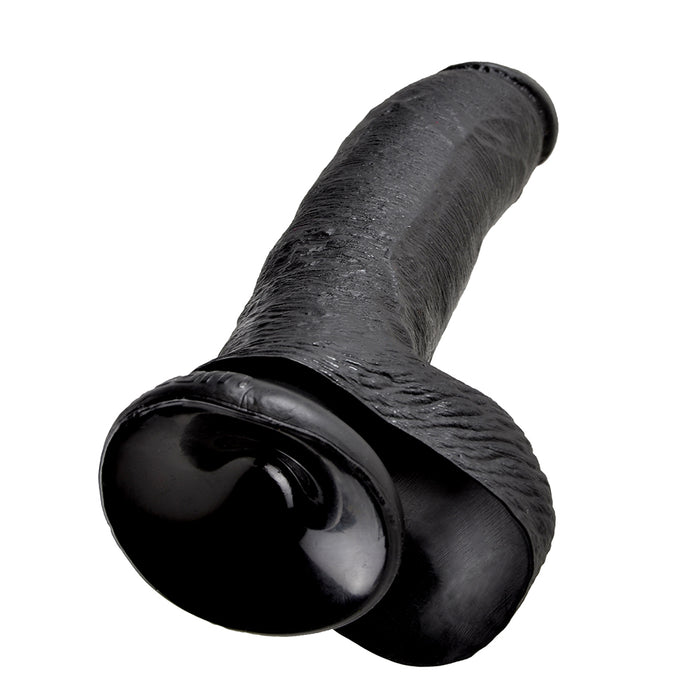 King Cock 9 Inch Cock with Balls in Black