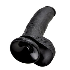 King Cock 9 Inch Cock with Balls in Black