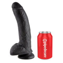 King Cock 9 Inch Cock with Balls in Black