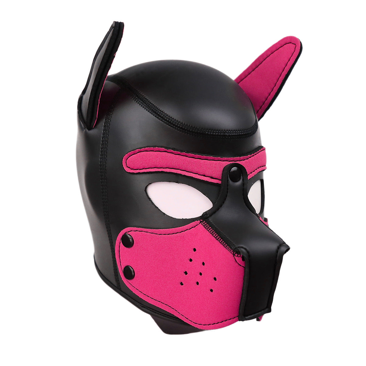 Puppy Play Dog Hood Mask – SM Roleplay Headgear | 3 Colors | Fetish Costume Accessory