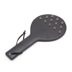 Black Sexy Leather Studded Spanking Paddle