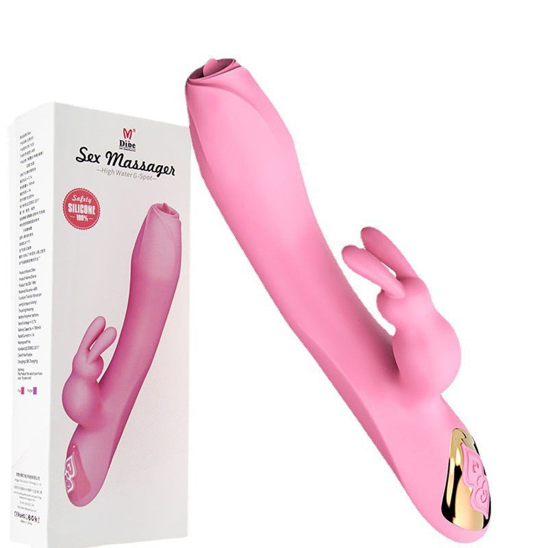 Dibe 7 Functions of Vibration & Licking Clitoral Rabbit with 2 Vibrating Ears Realistic Vibrator(Heating🔥Function)