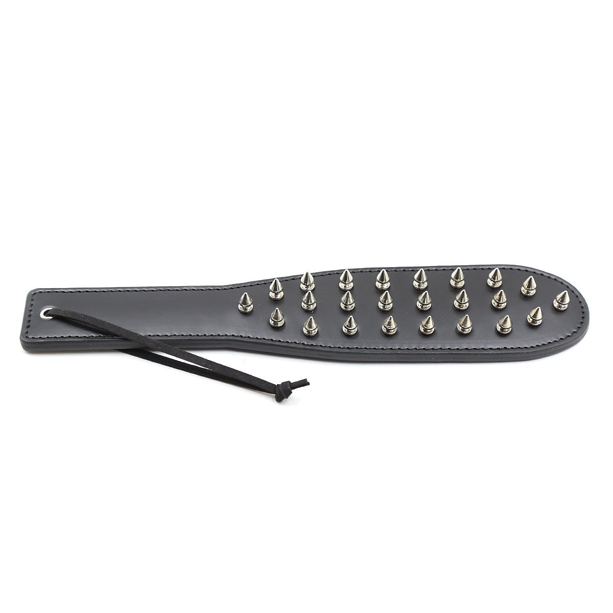 Leather Studded Black Spanking Paddle